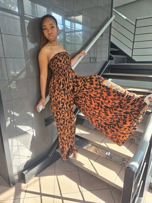 Time To Go Leopard Jumpsuit