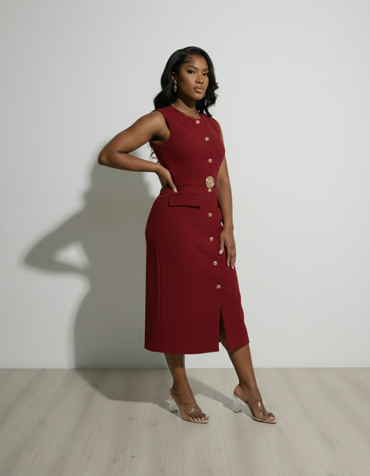 Merlot Midi Dress